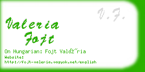 valeria fojt business card